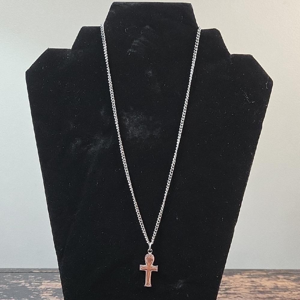 Silver Toned Cross Pendant Necklace